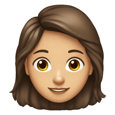 una chica que es maestra de primaria de pelo marron oscuro ondulado  largo joven sticker