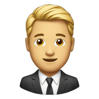 man in suit and tie sticker