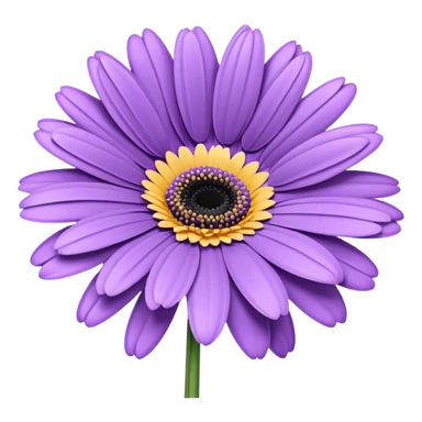 single Lavender Gerbera Daisy, straight stem sticker