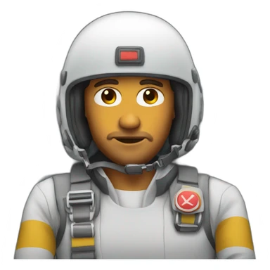 man in cockpit sticker