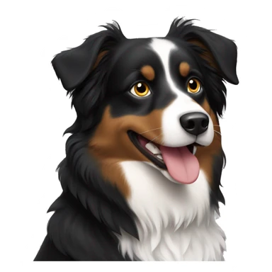 Black tri Australian shepherd dog sticker