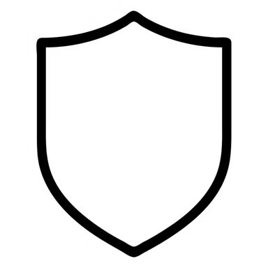 shield icon, minimal line art style sticker