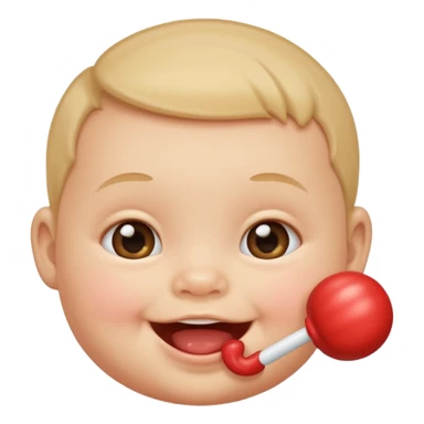 baby with sucker sticker