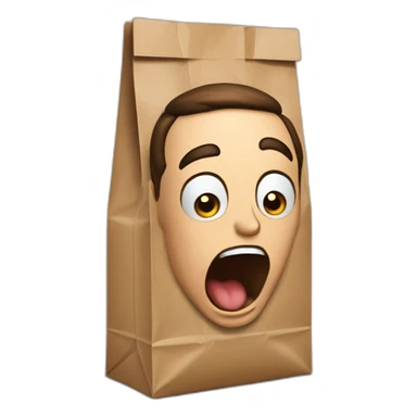 Sheldon cooper gasping in a paper bag sticker