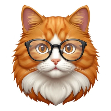 cat with glasses sticker