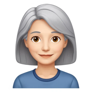 Femme 53 ans cheveux gris sticker