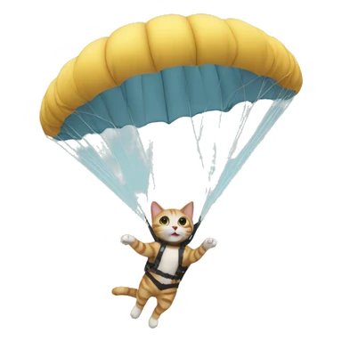 Parachuting cat  sticker