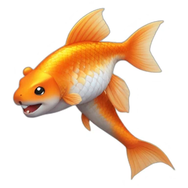 un ours qui peche un poisson en feu qui tiens un cobras sticker