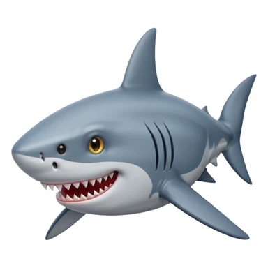 Shark with star in eyes sticker
