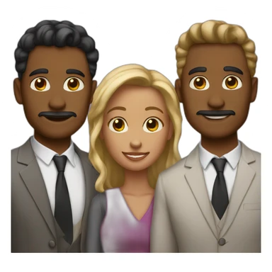 Een trio couple blank sticker