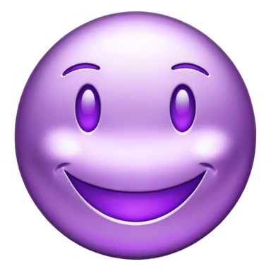Purple token or coin with a capital letter T and a smiling face sticker