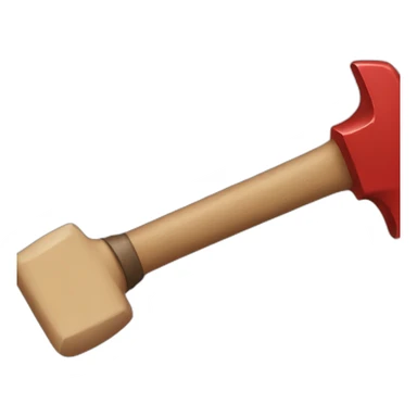 men with a holding a red hammer sticker