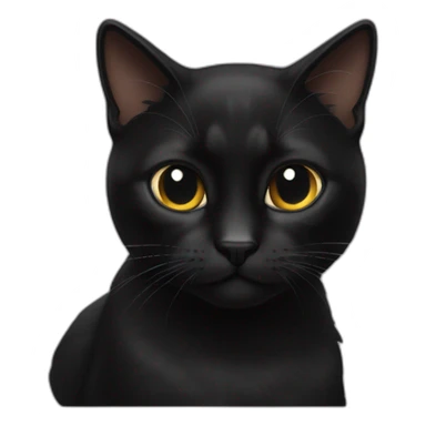 Loustic-black-cat sticker