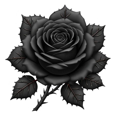 Gothic WhatsApp Emojis Like a black Rose  sticker