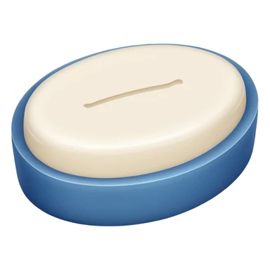 oval white soap sticker