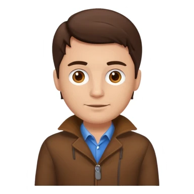 brunette man with brown dutch clothing sticker
