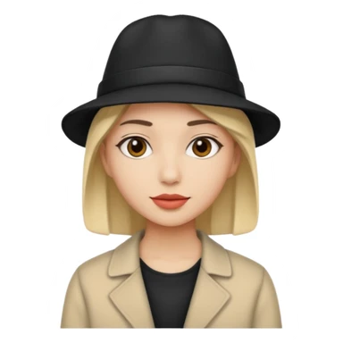 black hat wearing coloring clothes sticker