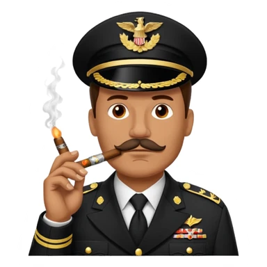 old school sergeant major smoking a cigar sticker