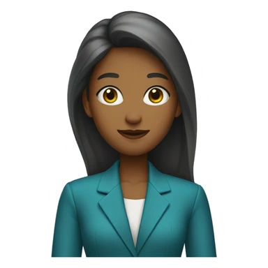 A girl College student with Blue-Geen-ish Blazer doing a Presentation  sticker