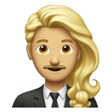 Man with mustache and woman with blonde hair sticker