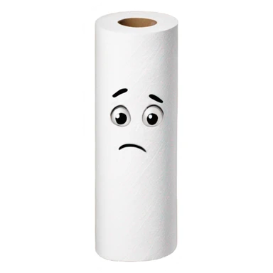 one textured paper towel roll vertically standing sticker
