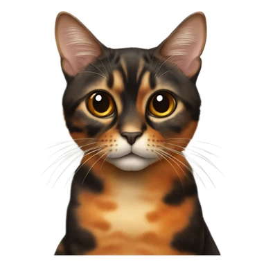 Tortoiseshell cat with mostly orange face sticker