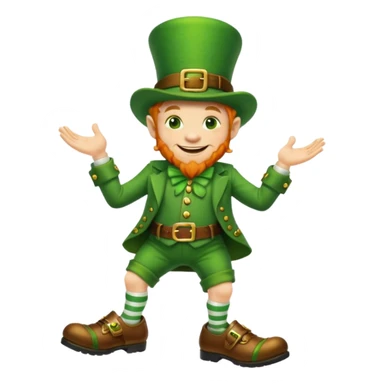 Leprechaun with legs sticker