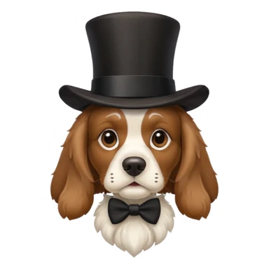 Cocker Spaniel with top hat sticker