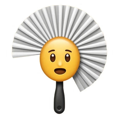 Create a shit emoji being thrown from a fan, like "shit in the fan" expression sticker