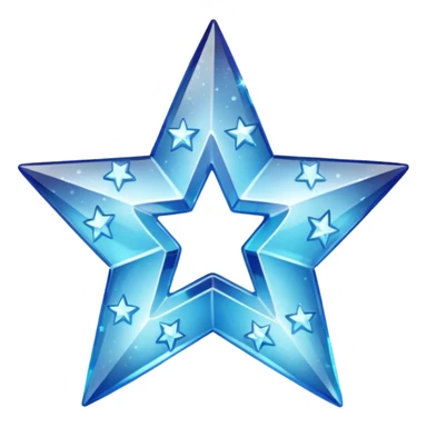 carved crystal star a shining "$" symbol sticker