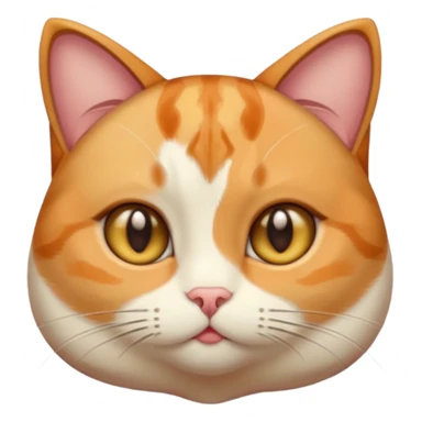 calico cat with cute slim face, small head, hazel eyes, and short but chubby body sticker