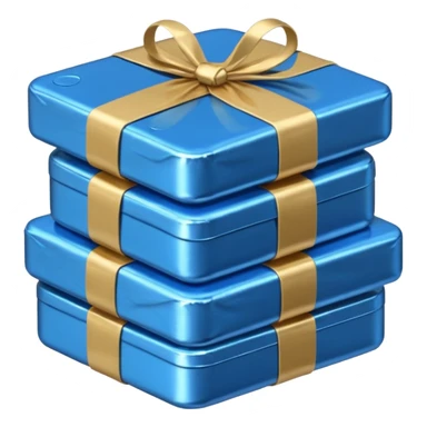 blue coins credit in a package sticker