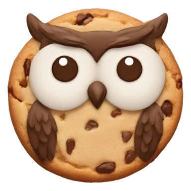 one Cookie in the shape of an owl sticker