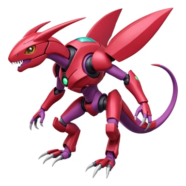 Heliolisk-Cyclizar-Genesect-Pokémon, full body sticker