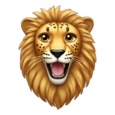 cheetah with a lion mane sticker