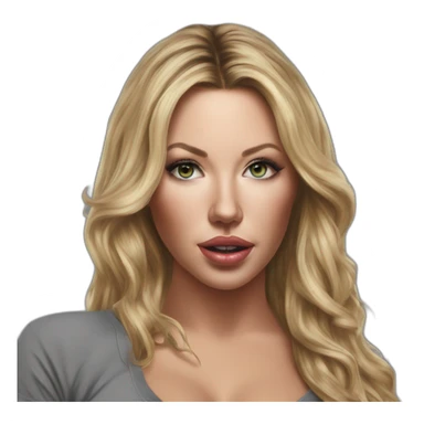 Hyper-realistic painting samantha saint savannah bond comparibg sticker