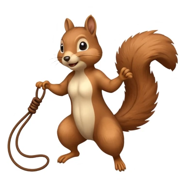 Squirrel jump rope sticker