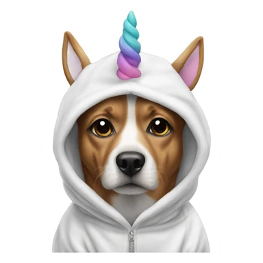 dog in unicorn onesie  sticker