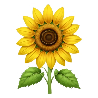 Sunflower yellow wuth dark brown center sticker