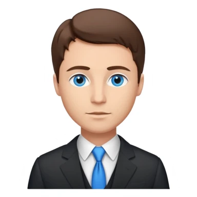 Man lawyer with blue eyes and short brown hair  sticker