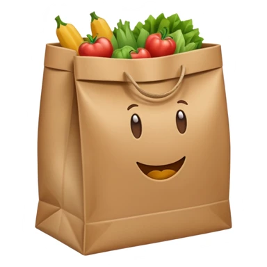a bag of groceries, no picture on the bag sticker