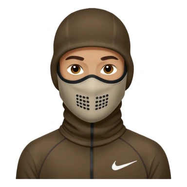 Hombre con pasamontañas nike sticker