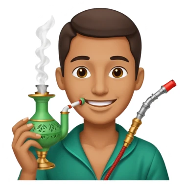 being happy and smoking hookah  sticker