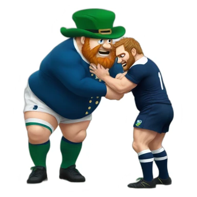 scotland rugby spanking a leprechaun sticker