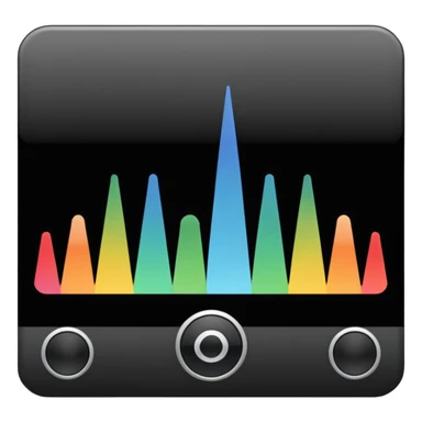 full black audio spectrum, the spectrum is white sticker