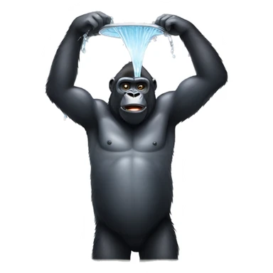 Gorilla showering sticker
