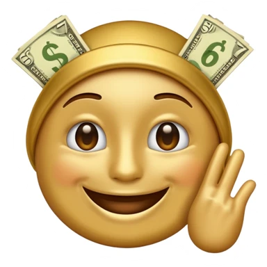 THE MONEY EMOJI DOING THE SIX SEVEN MEME sticker