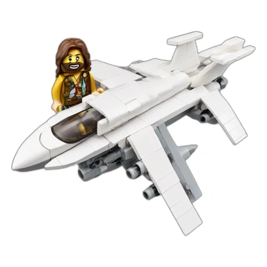 lego jesus in a jet bomber sticker