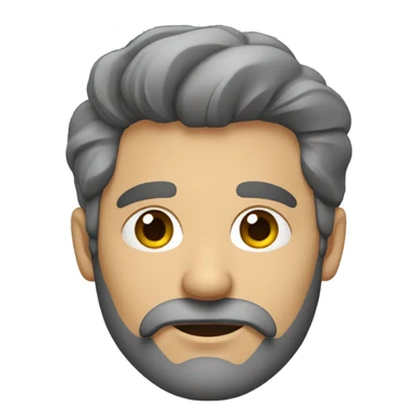 hombre pelo gris sin barba y sin bigote sticker