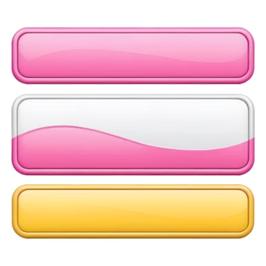 1/3rd Pink, 1/3rd white, 1/3rd yellow horizontal banner sticker